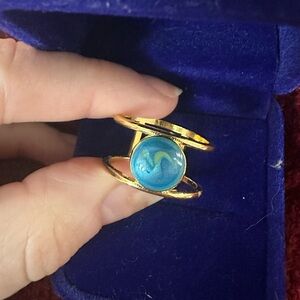 Gold and Turquoise Ring